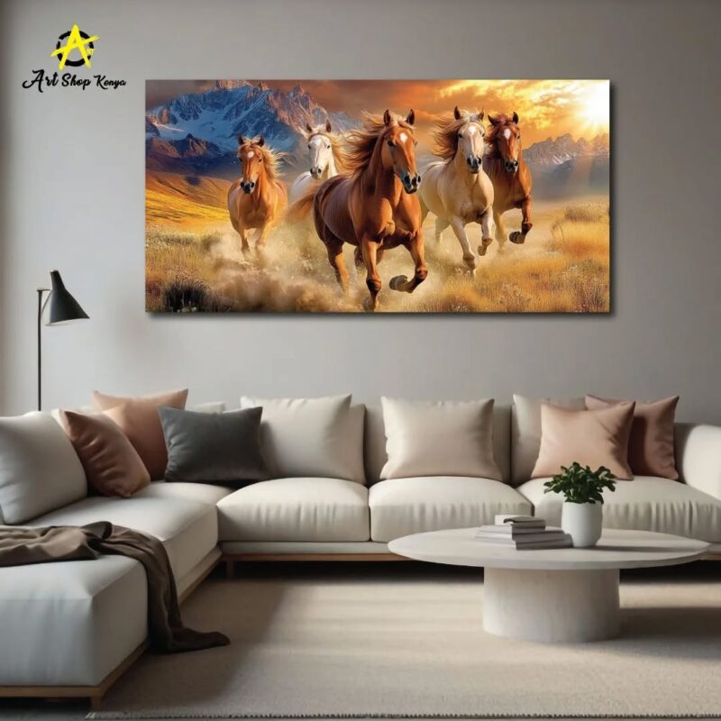 Horse Racing 1 Piece Wall Art