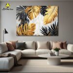 This artwork whispers tales of exotic gardens and sundrenched days. A captivating blend of nature and elegance.