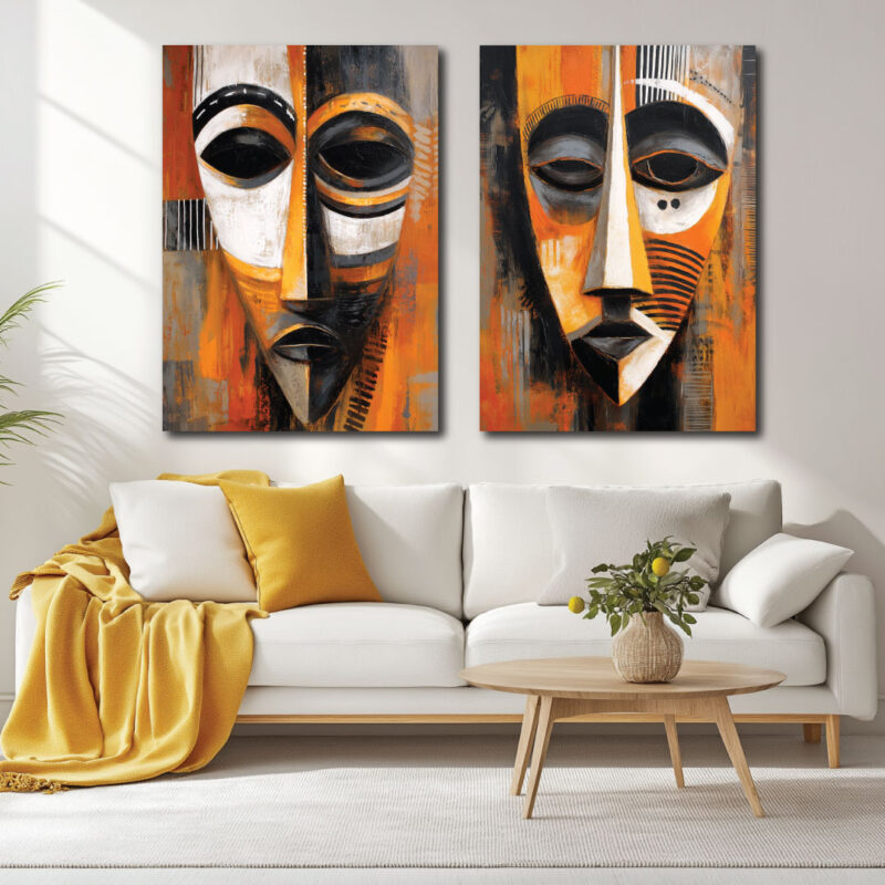 Orange Art on Canvas