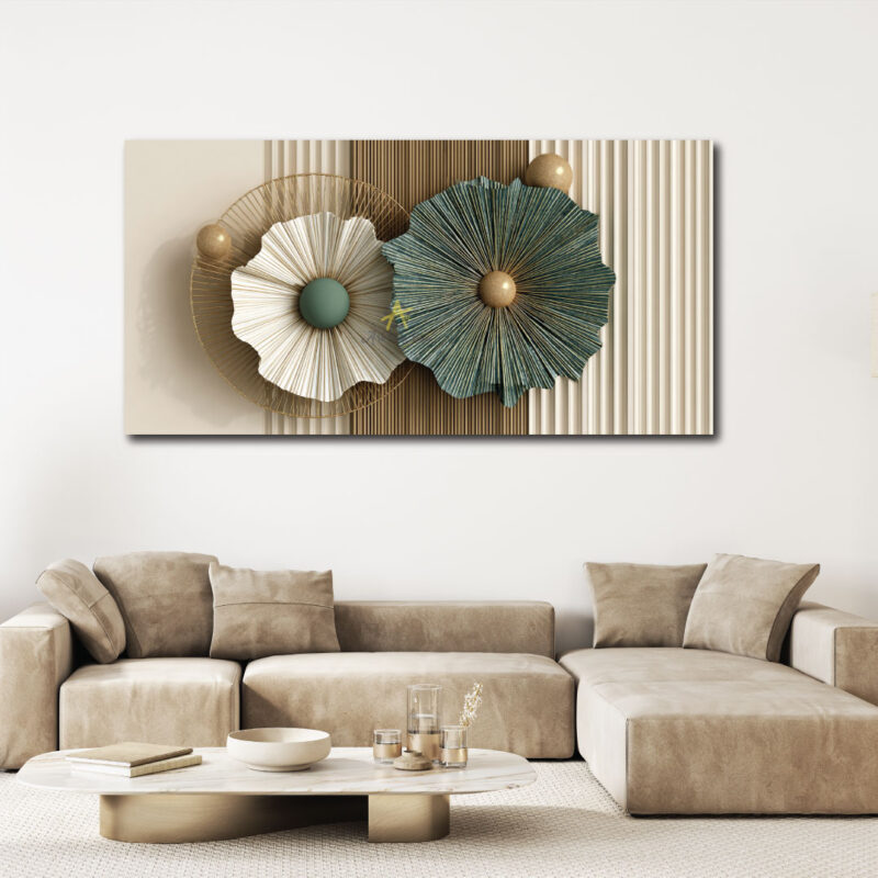 Green Art on Canvas