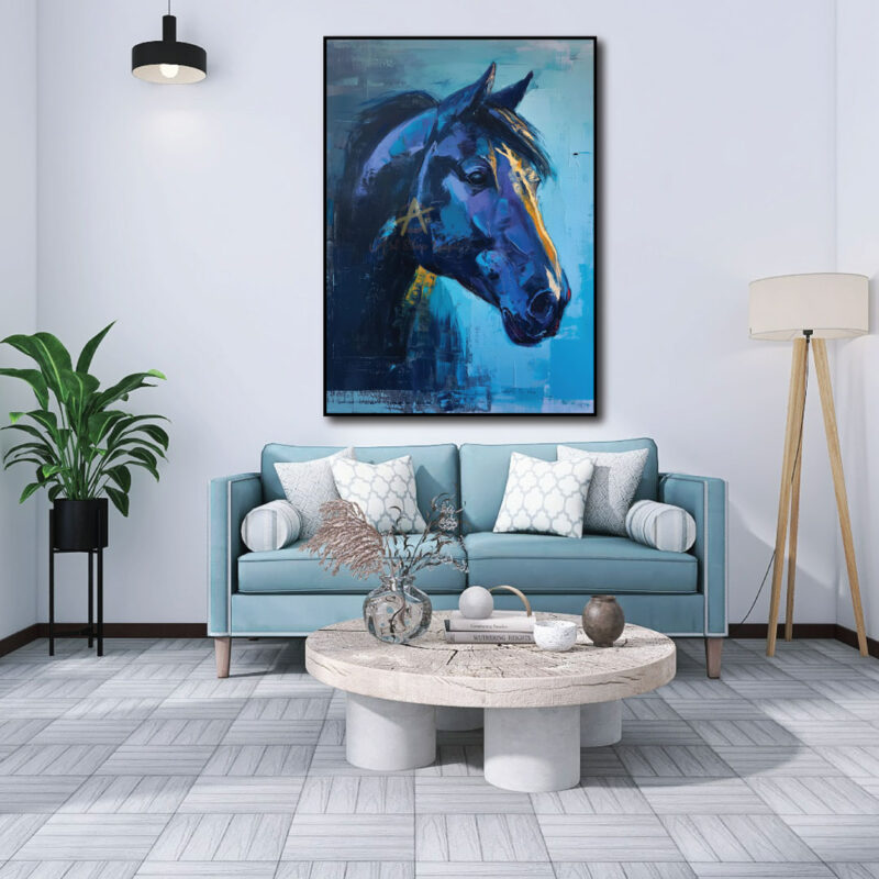 Blue regal horse.