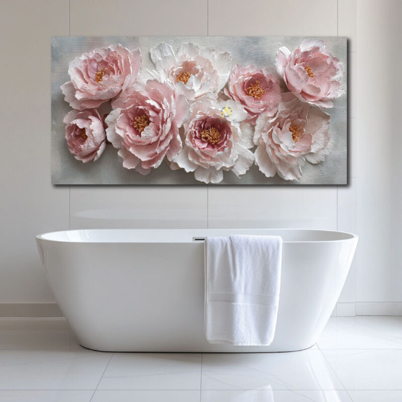 Pink and white blooms.