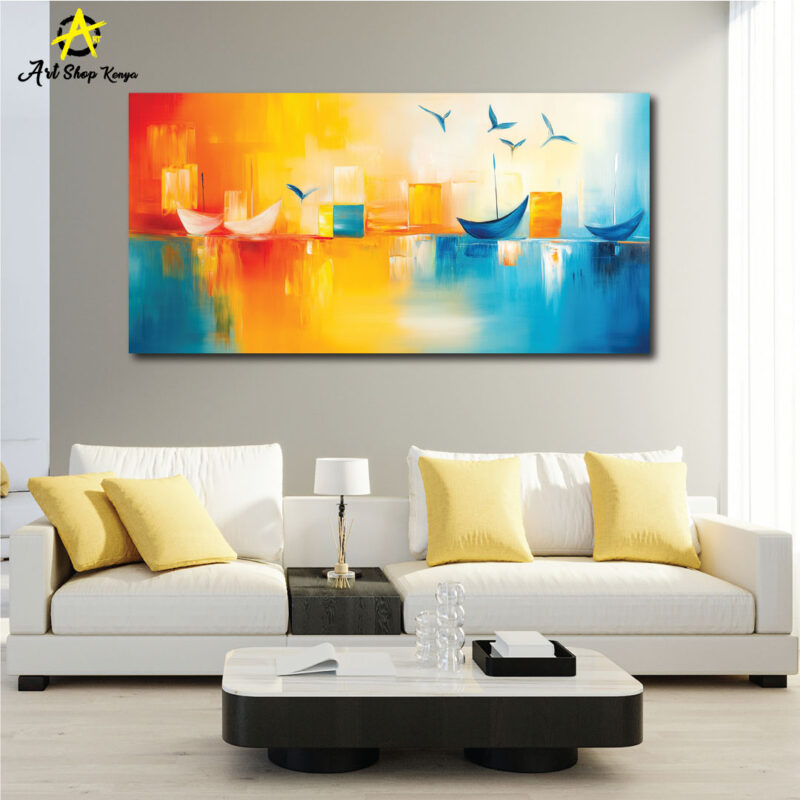 Colorful abstract ocean