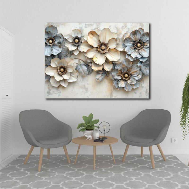 Flower art on canvas