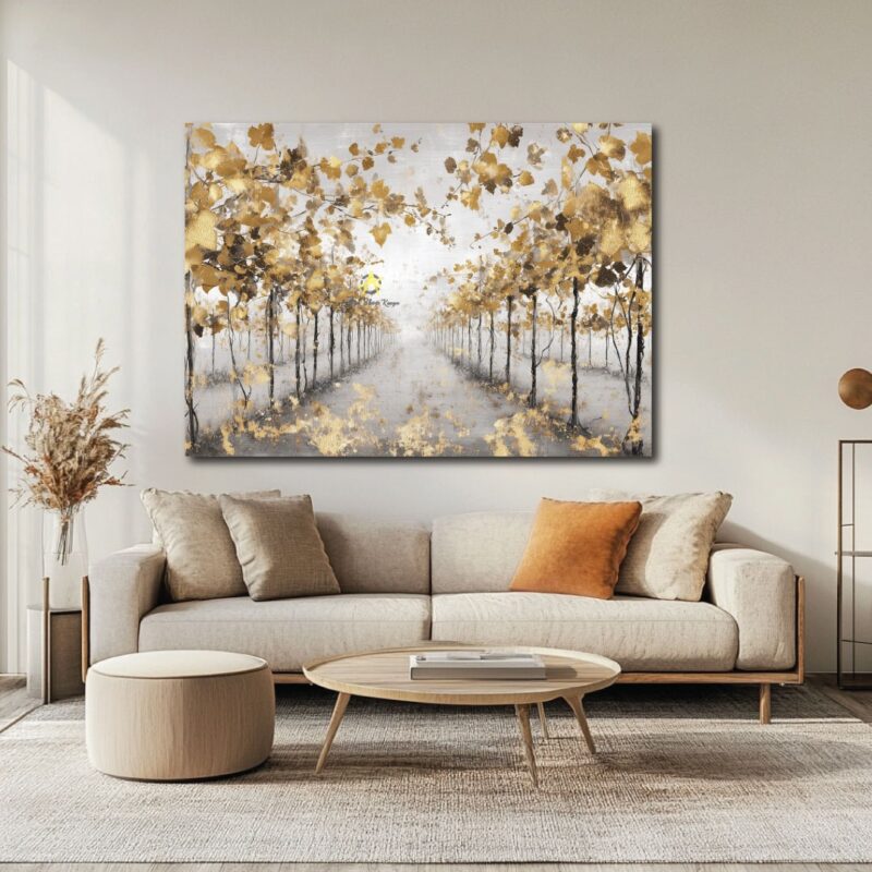 Golden tree path.