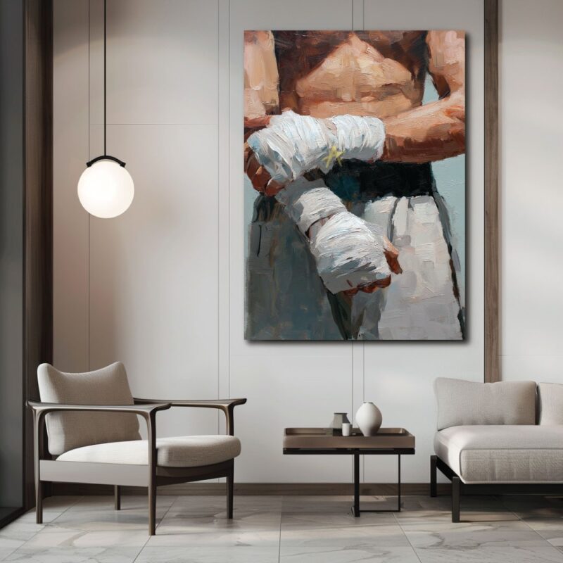 Boxing guy portrait.