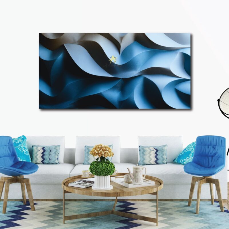 Blue beauty on canvas.