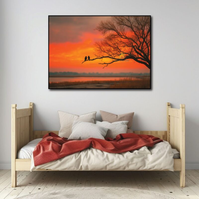 Orange nature's flair on canvas.