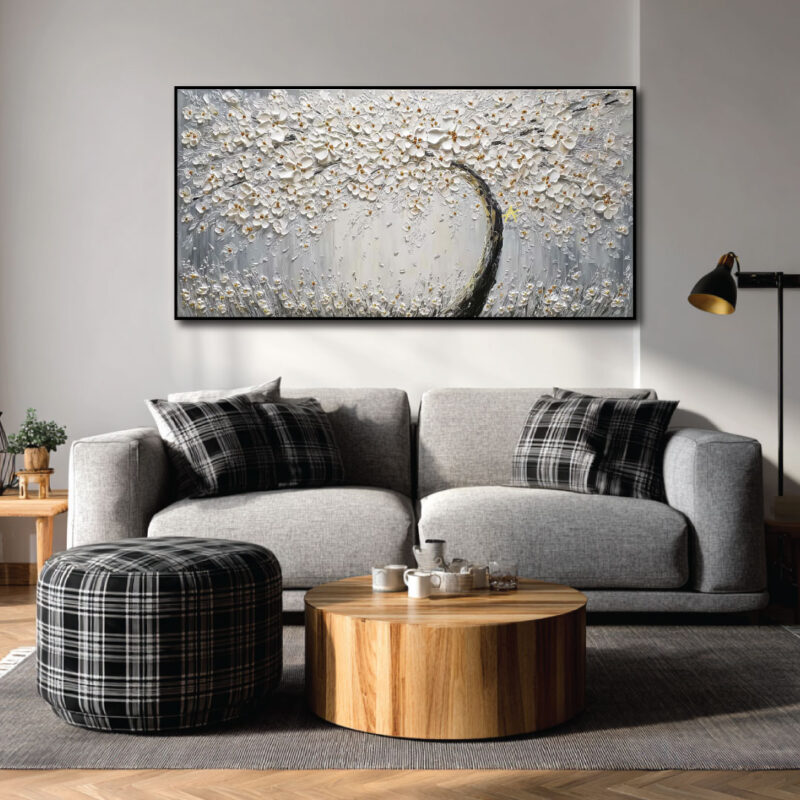 Flower art on canvas