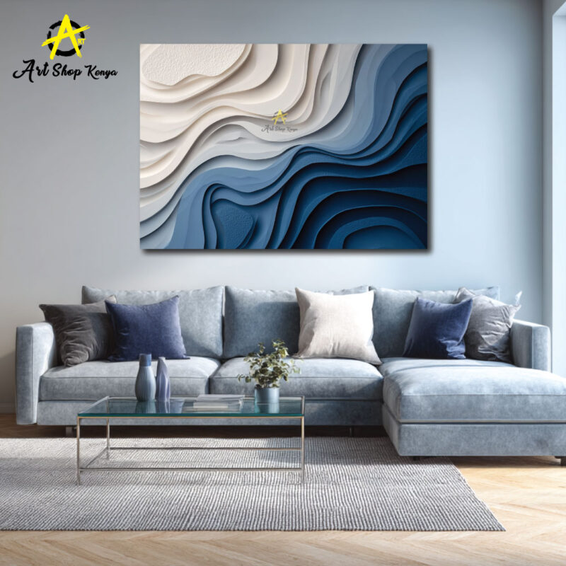 Abstract art blue