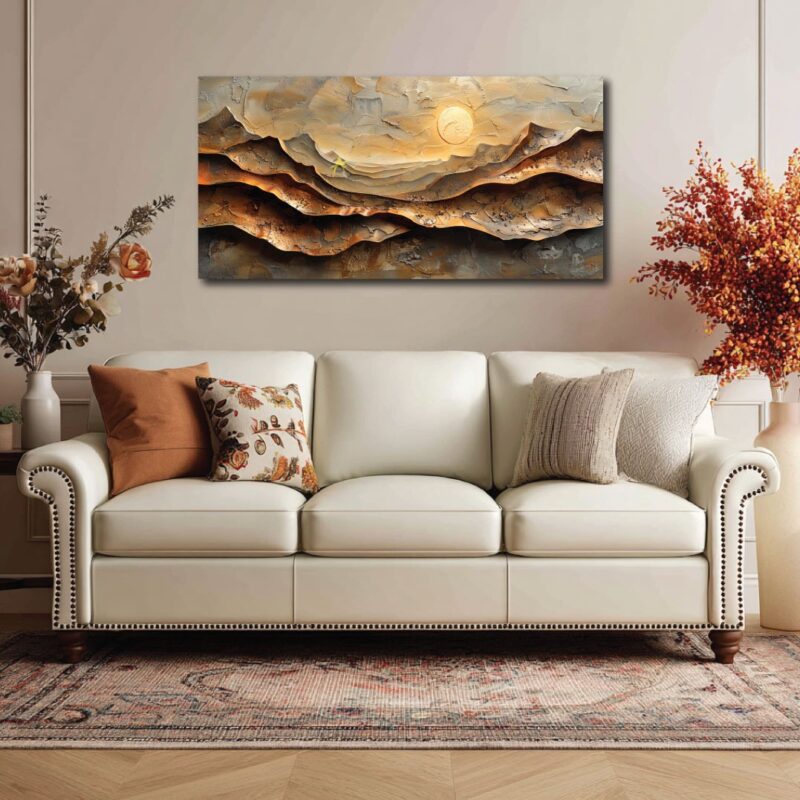 Canvas mountain abstract art.