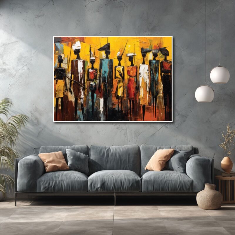 Tribal canvas art.