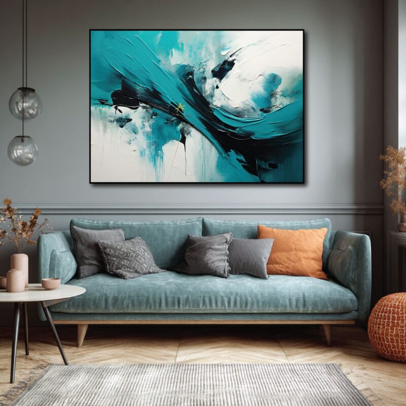 Abstract splash canvas art.