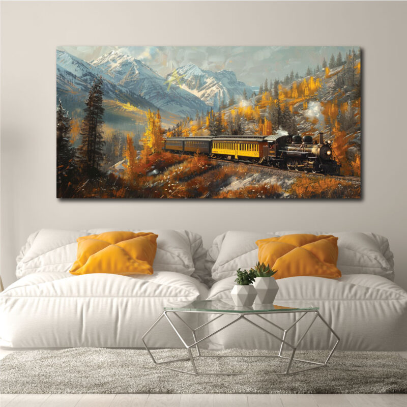 A train and peak art.