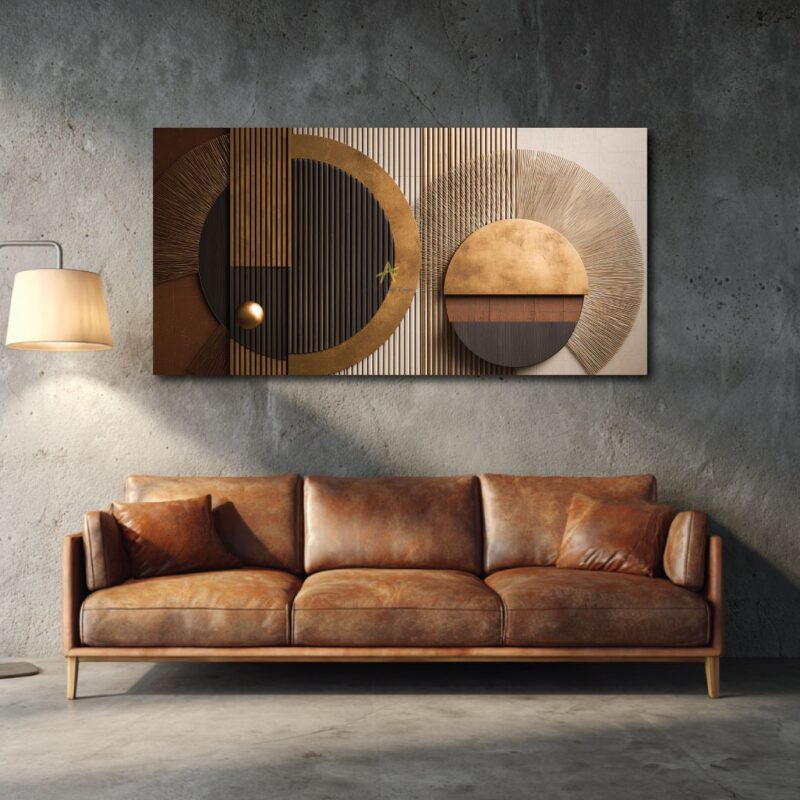 Brown abstract canvas.