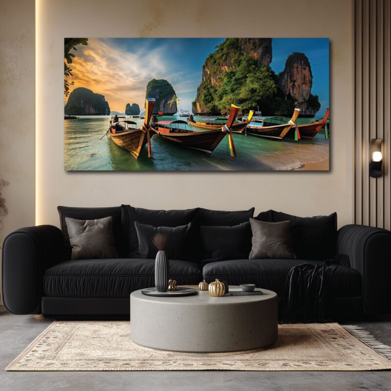 A boat colorful canvas.