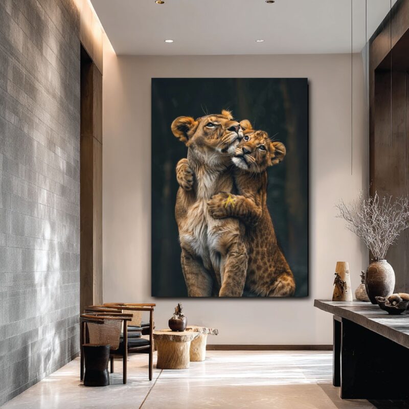 Lion affection portrait