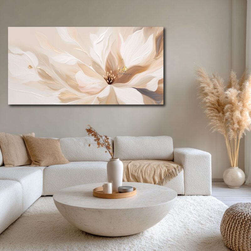 Neutral flower art