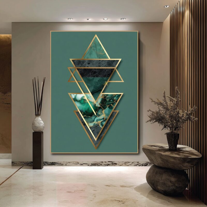 Emerald abstract art.